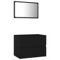vidaXL 2-tlg. Badmöbel-Set Schwarz Holzwerkstoff vidaXL 2-tlg. Badmöbel-Set Schwarz Holzwerkstoff