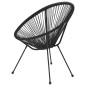 Moon-Gartenstühle 2 Stk. Rattan Schwarz Moon-Gartenstühle 2 Stk. Rattan Schwarz