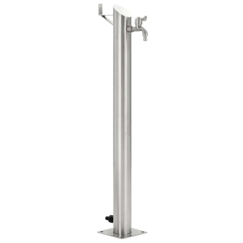 Garten-Wassersäule Edelstahl Rund 95 cm Garten-Wassersäule Edelstahl Rund 95 cm