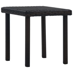 Garten-Teetisch Braun 40×40×40 cm Poly Rattan