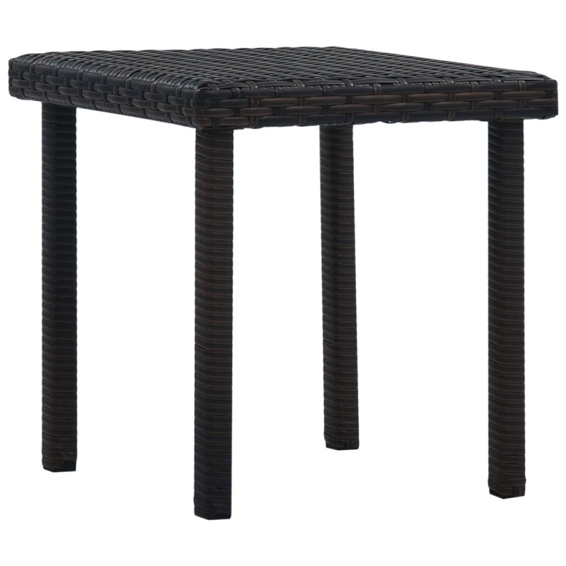 Garten-Teetisch Braun 40×40×40 cm Poly Rattan Garten-Teetisch Braun 40×40×40 cm Poly Rattan