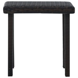 Garten-Teetisch Braun 40×40×40 cm Poly Rattan