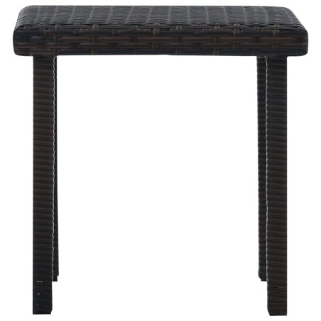 Garten-Teetisch Braun 40×40×40 cm Poly Rattan