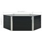 Hochbeet Anthrazit 129 x 129 x 45 cm Verzinkter Stahl Hochbeet Anthrazit 129 x 129 x 45 cm Verzinkter Stahl