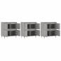 vidaXL Sideboards 3 Stk. Grau Sonoma Holzwerkstoff vidaXL Sideboards 3 Stk. Grau Sonoma Holzwerkstoff