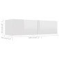 TV-Schrank Hochglanz-Weiß 120x30x30 cm Holzwerkstoff TV-Schrank Hochglanz-Weiß 120x30x30 cm Holzwerkstoff