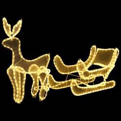Weihnachtsbeleuchtung Rentier und Schlitten mit Mesh 432 LEDs