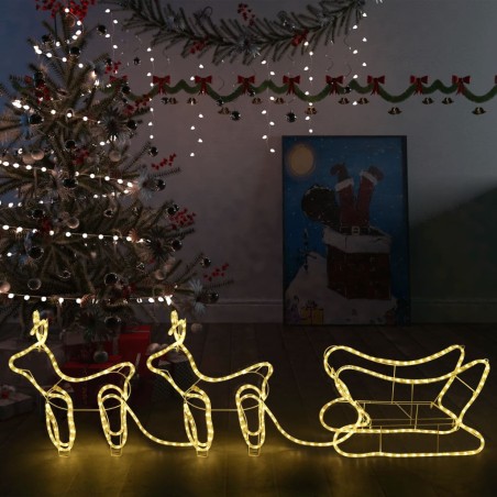 Rentiere und Schlitten Weihnachtsdekoration Outdoor 576 LEDs