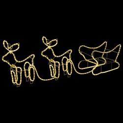 Rentiere und Schlitten Weihnachtsdekoration Outdoor 576 LEDs