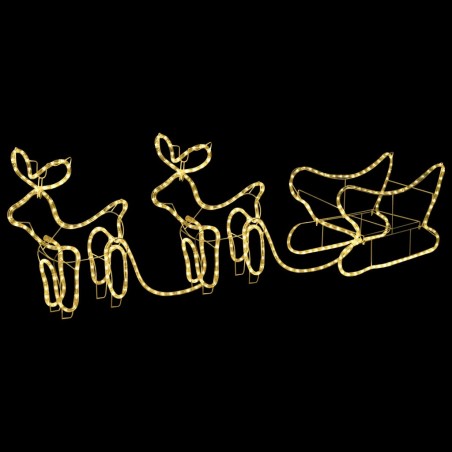 Rentiere und Schlitten Weihnachtsdekoration Outdoor 576 LEDs
