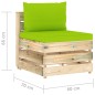 3-Sitzer Outdoor-Sofa mit Kissen Grün Imprägniertes Holz 3-Sitzer Outdoor-Sofa mit Kissen Grün Imprägniertes Holz