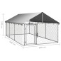 Outdoor-Hundezwinger mit Dach 400x200x150 cm Outdoor-Hundezwinger mit Dach 400x200x150 cm