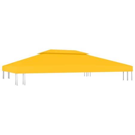 vidaXL Pavillon-Dachplane mit Kaminabzug 310 g/m² 4x3 m Gelb