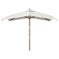 Sonnenschirm mit Holzmast Sandfarben 300x300x273 cm Sonnenschirm mit Holzmast Sandfarben 300x300x273 cm
