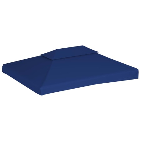 Pavillon-Dachplane mit Kaminabzug 310 g/m² 4x3 m Blau