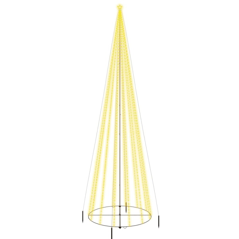 vidaXL LED-Weihnachtsbaum Kegelform Warmweiß 1134 LEDs 230x800 cm vidaXL LED-Weihnachtsbaum Kegelform Warmweiß 1134 LEDs 230x800 cm