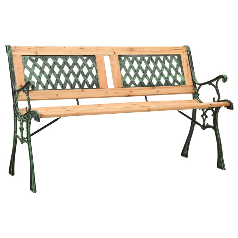 Gartenbank 122 cm Gusseisen und Massivholz Tanne Gartenbank 122 cm Gusseisen und Massivholz Tanne