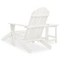Adirondack-Gartenstuhl mit Fußstütze & Tisch Tannenholz Weiß Adirondack-Gartenstuhl mit Fußstütze & Tisch Tannenholz Weiß