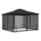 Pavillon mit Netz 300x300x265 cm Anthrazit Pavillon mit Netz 300x300x265 cm Anthrazit