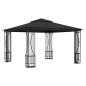 Pavillon mit Netz 300x300x265 cm Anthrazit Pavillon mit Netz 300x300x265 cm Anthrazit