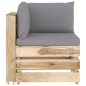 3-tlg. Garten-Lounge-Set mit Kissen Grün Imprägniertes Holz 3-tlg. Garten-Lounge-Set mit Kissen Grün Imprägniertes Holz