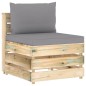 3-tlg. Garten-Lounge-Set mit Kissen Grün Imprägniertes Holz 3-tlg. Garten-Lounge-Set mit Kissen Grün Imprägniertes Holz