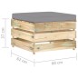 3-tlg. Garten-Lounge-Set mit Kissen Grün Imprägniertes Holz 3-tlg. Garten-Lounge-Set mit Kissen Grün Imprägniertes Holz