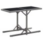 Gartentisch Anthrazit 110×53×72 cm Glas und Poly Rattan Gartentisch Anthrazit 110×53×72 cm Glas und Poly Rattan