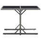 Gartentisch Anthrazit 110×53×72 cm Glas und Poly Rattan Gartentisch Anthrazit 110×53×72 cm Glas und Poly Rattan