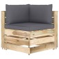 10-tlg. Garten-Lounge-Set mit Kissen Grün Imprägniertes Holz 10-tlg. Garten-Lounge-Set mit Kissen Grün Imprägniertes Holz