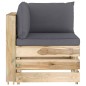 10-tlg. Garten-Lounge-Set mit Kissen Grün Imprägniertes Holz 10-tlg. Garten-Lounge-Set mit Kissen Grün Imprägniertes Holz