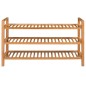vidaXL Schuhregal mit 3 Etagen 100x27x60 cm Massivholz Eiche vidaXL Schuhregal mit 3 Etagen 100x27x60 cm Massivholz Eiche