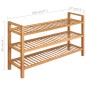 vidaXL Schuhregal mit 3 Etagen 100x27x60 cm Massivholz Eiche vidaXL Schuhregal mit 3 Etagen 100x27x60 cm Massivholz Eiche