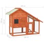 Kaninchenstall 140x63x120 cm Tanne Massivholz Kaninchenstall 140x63x120 cm Tanne Massivholz