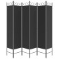 6-tlg. Paravent Schwarz 240x200 cm Stoff 6-tlg. Paravent Schwarz 240x200 cm Stoff