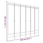 6-tlg. Paravent Schwarz 240x200 cm Stoff 6-tlg. Paravent Schwarz 240x200 cm Stoff