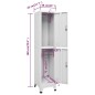 Schließfachschrank mit 2 Fächern 38x45x180 cm Schließfachschrank mit 2 Fächern 38x45x180 cm