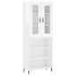 vidaXL Highboard Hochglanz-Weiß 69,5x34x180 cm Holzwerkstoff vidaXL Highboard Hochglanz-Weiß 69,5x34x180 cm Holzwerkstoff