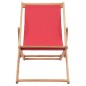 vidaXL Strandstuhl Klappbar Stoff und Massivholz Rot vidaXL Strandstuhl Klappbar Stoff und Massivholz Rot