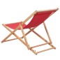 vidaXL Strandstuhl Klappbar Stoff und Massivholz Rot vidaXL Strandstuhl Klappbar Stoff und Massivholz Rot