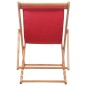 vidaXL Strandstuhl Klappbar Stoff und Massivholz Rot vidaXL Strandstuhl Klappbar Stoff und Massivholz Rot