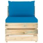 3-tlg. Garten-Lounge-Set mit Kissen Grün Imprägniertes Holz 3-tlg. Garten-Lounge-Set mit Kissen Grün Imprägniertes Holz