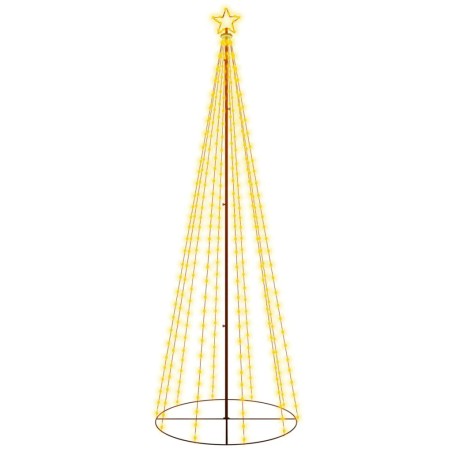 vidaXL LED-Weihnachtsbaum Kegelform Warmweiß 310 LEDs 100x300 cm
