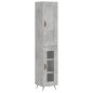 Highboard Betongrau 34,5x34x180 cm Holzwerkstoff Highboard Betongrau 34,5x34x180 cm Holzwerkstoff