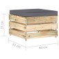 3-tlg. Garten-Lounge-Set mit Kissen Grün Imprägniertes Holz 3-tlg. Garten-Lounge-Set mit Kissen Grün Imprägniertes Holz