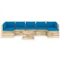 vidaXL 8-tlg. Garten-Lounge-Set mit Kissen Grün Imprägniertes Holz vidaXL 8-tlg. Garten-Lounge-Set mit Kissen Grün Imprägniertes Holz