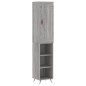 Highboard Grau Sonoma 34,5x34x180 cm Holzwerkstoff Highboard Grau Sonoma 34,5x34x180 cm Holzwerkstoff