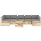 8-tlg. Garten-Lounge-Set mit Kissen Grün Imprägniertes Holz 8-tlg. Garten-Lounge-Set mit Kissen Grün Imprägniertes Holz