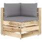8-tlg. Garten-Lounge-Set mit Kissen Grün Imprägniertes Holz 8-tlg. Garten-Lounge-Set mit Kissen Grün Imprägniertes Holz