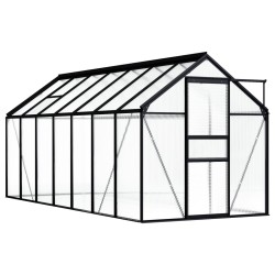 Gewächshaus Anthrazit Aluminium 8,17 m²